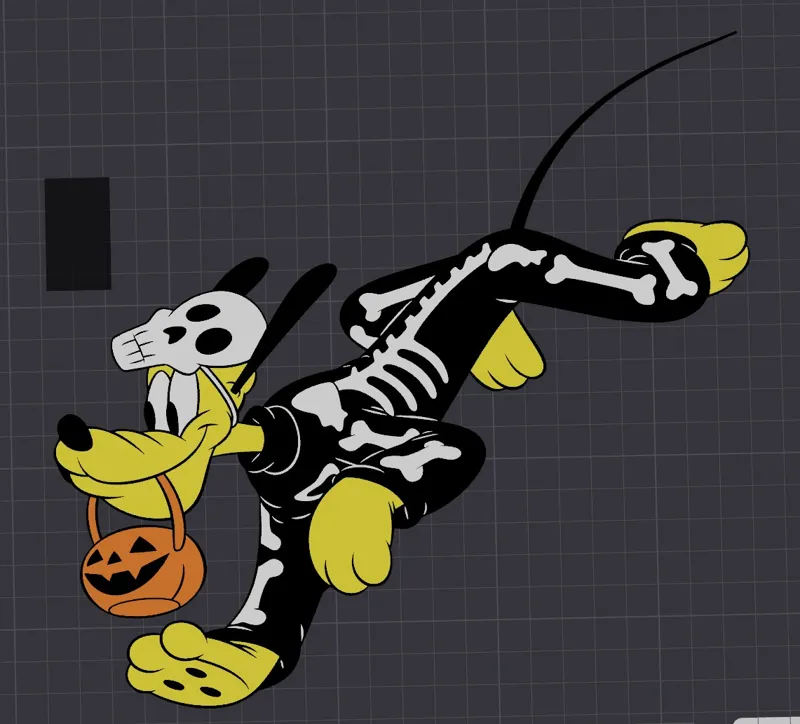 Pluto Halloween Skeleton Costume