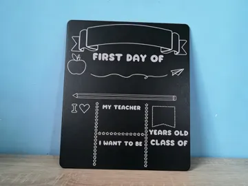Letrero o emblema decorativo: first day school day sign 2 — vista de referencia 3