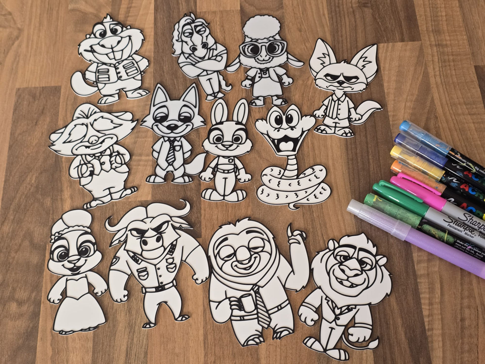Zootopia Friends Coloring Craft Pack DIY
