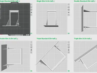 Outlet Shelfs, Single/Double/Triple, Standard/Slim