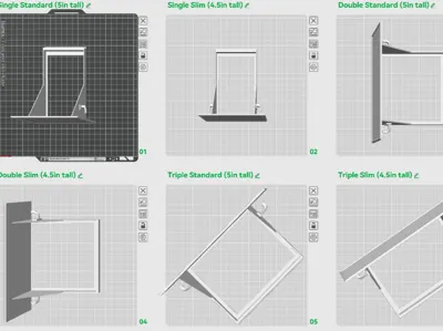 Outlet Shelfs, Single/Double/Triple, Standard/Slim