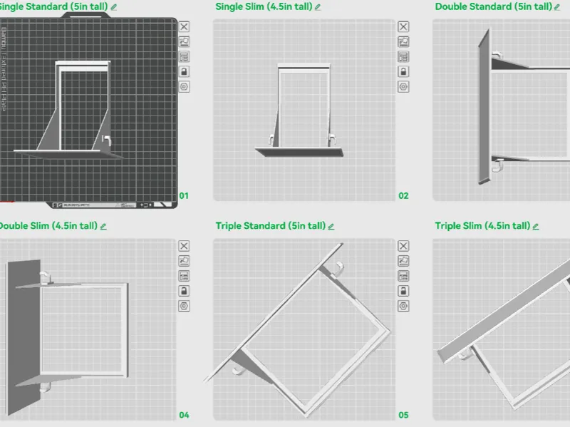 Outlet Shelfs, Single/Double/Triple, Standard/Slim