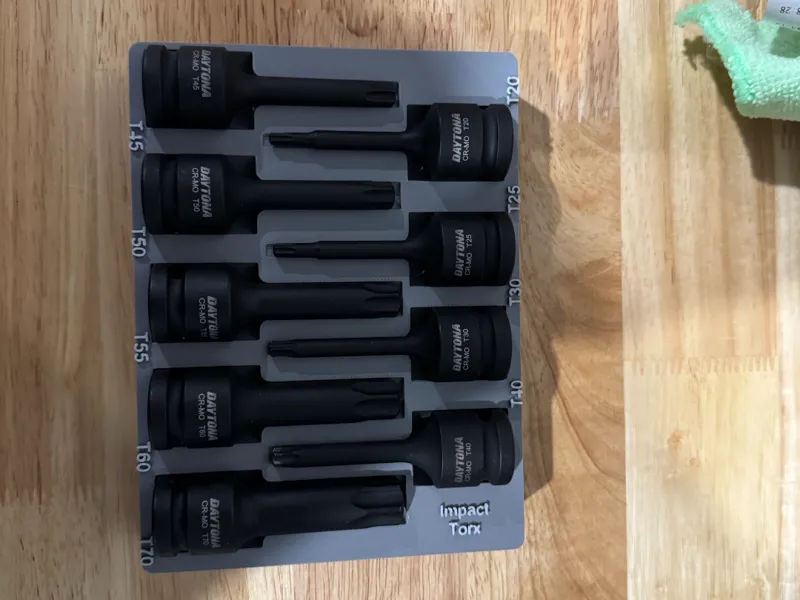 Daytona Impact Torx Bits (1/2") Gridfinity