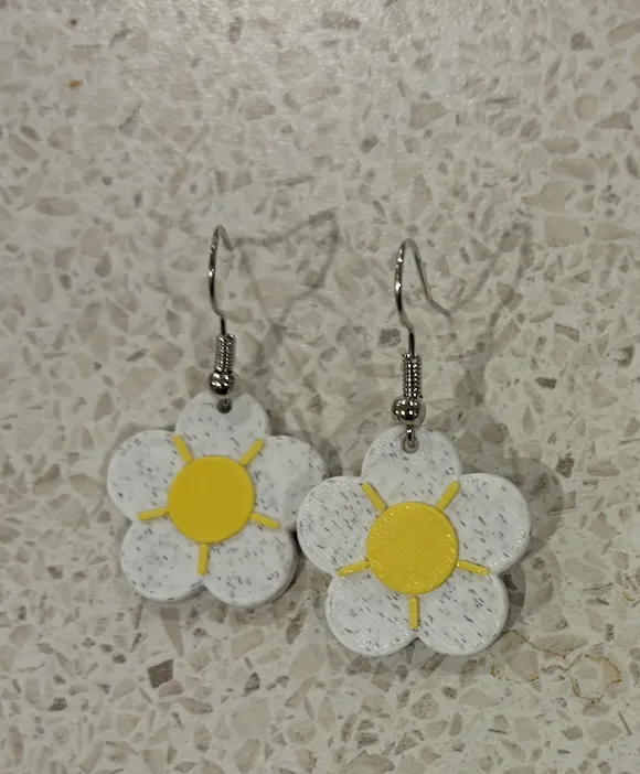 Cute Daisy Flower Earrings view 2