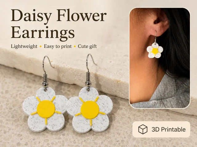 Cute Daisy Flower Earrings