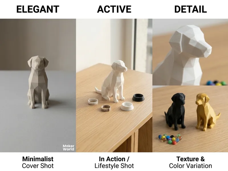 Easy-Print Low Poly Dog