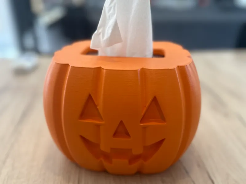 Boite à mouchoir Citrouille Halloween