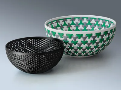 Geometric Interwoven Fruit Bowl