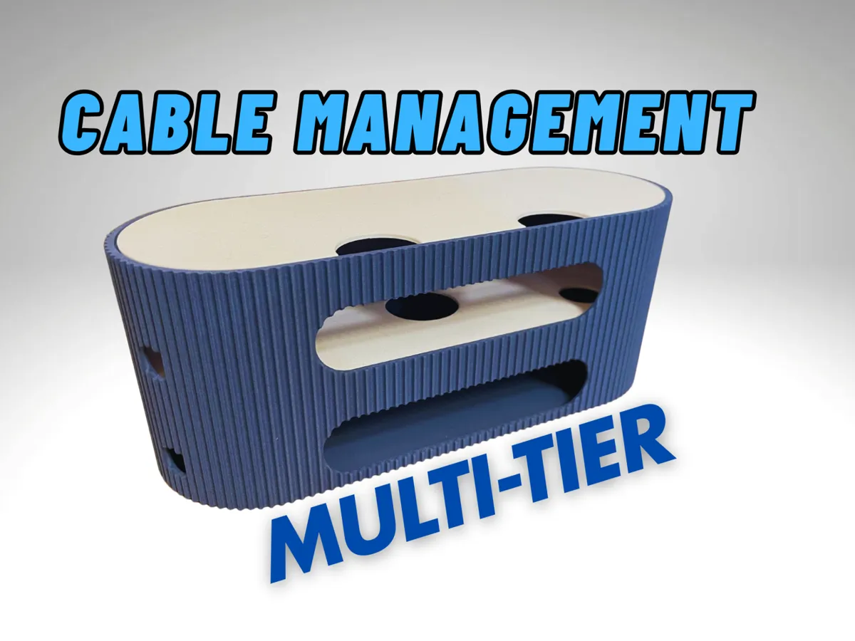 Cable Management Box | Desk Cable Organizer - Free 3D Print Model ...