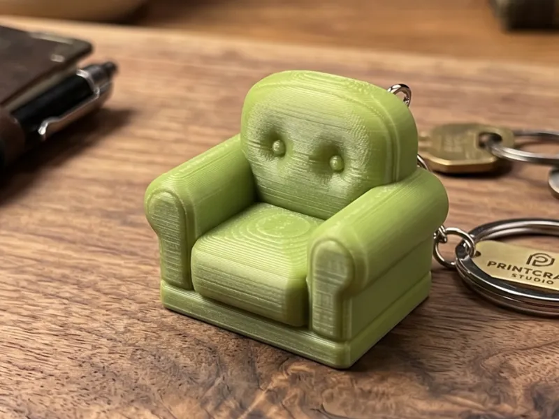 Cute Miniature Armchair Keychain