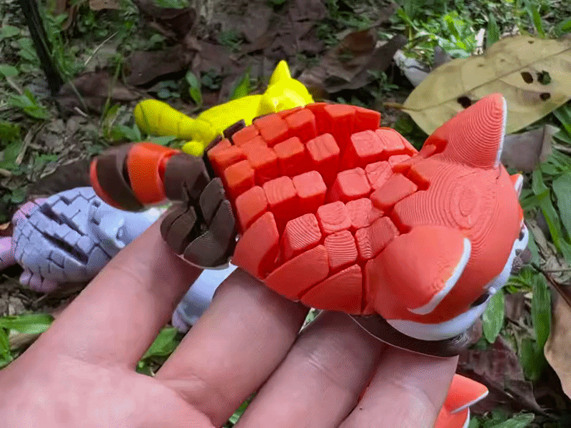 Miniatura 1 do modelo 3D 灵活柔性红熊猫