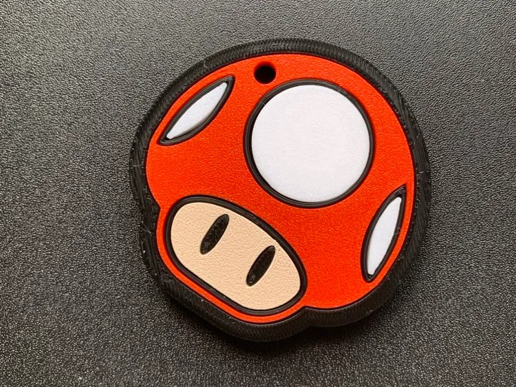 Mario Mushroom Keychain/Bagtag - NO AMS Needed