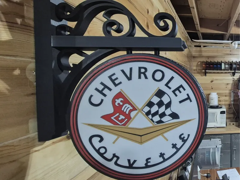 Corvette C-1 Pub Sign Lightbox
