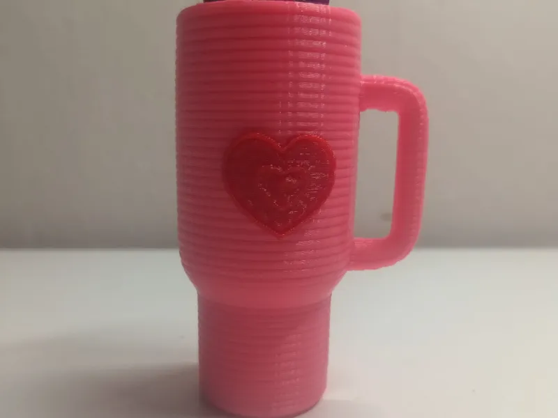 Knitted Heart Mug Pen Holder & Desk Organizer