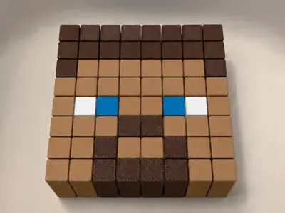 Minecraft Steve fidget cube