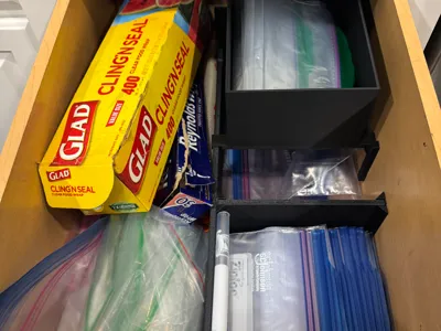 Organizer for Ziplock Bags