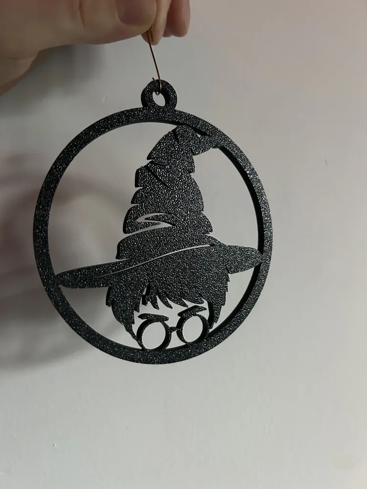 Adorno navideño de diseño especial, silueta de Harry Potter, adorno colgante decorativo coleccionable