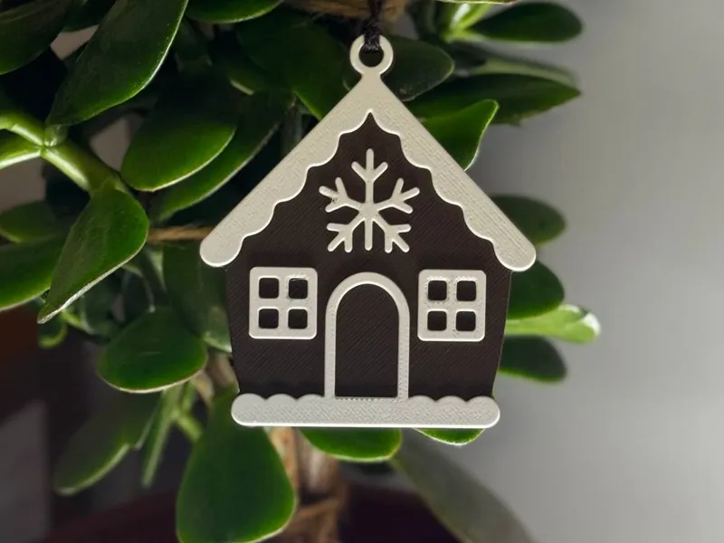 Gingerbread house Christmas tree decoration NO AMS