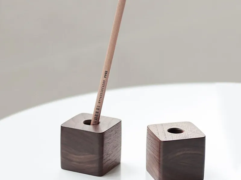 Minimalist Wooden Compact Desk Organizer