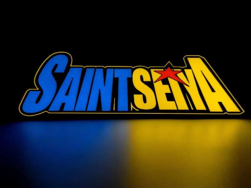 Saint Seiya logo - light box 