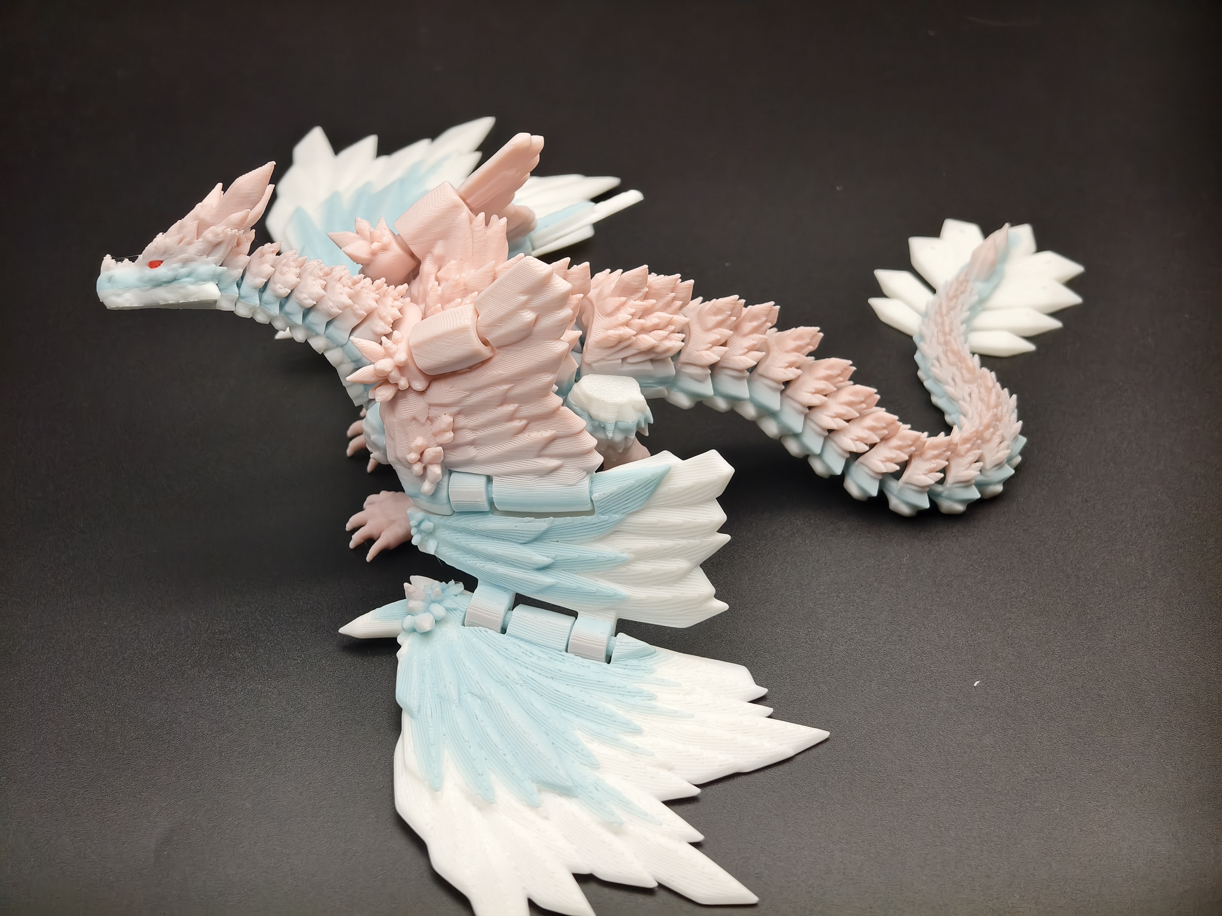 Miniatura 3 do modelo 3D 水晶龙，翅膀一体打印，无需支撑