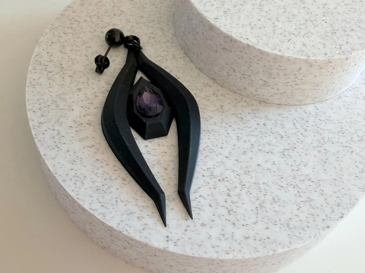 Nocturnal Embrace - Teardrop Rhinestone Earrings view 2