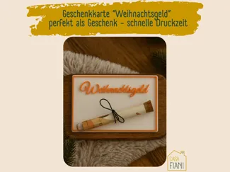 3D Geschenkkarte Weihnachtsgeld – Geschenkidee