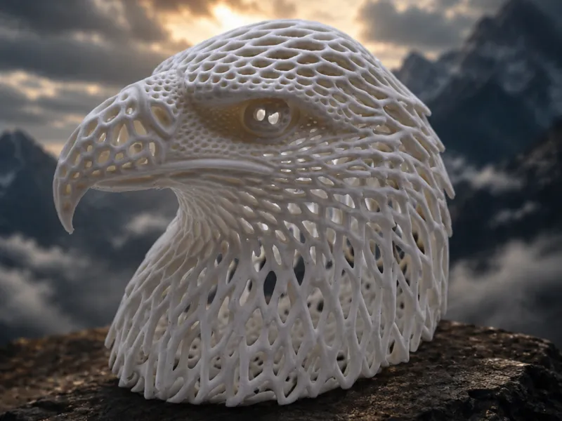 Voronoi Eagle Spirit – Filigraner Adlerkopf
