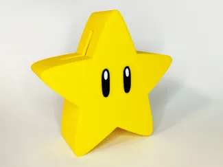 Super Mario Star Coin Bank  (AMS / No AMS Options)