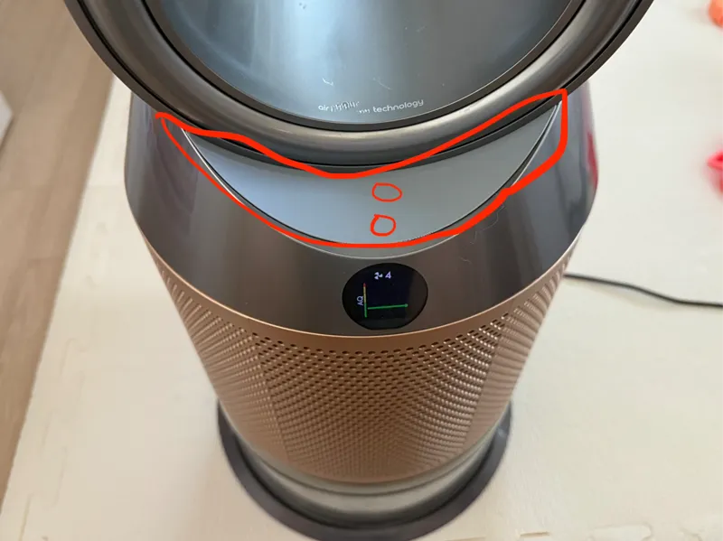 Dyson air purifier Childlock safe