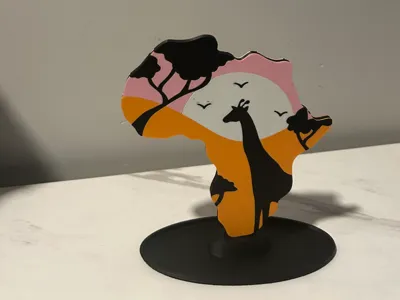 Africa map Desk and Wall Art