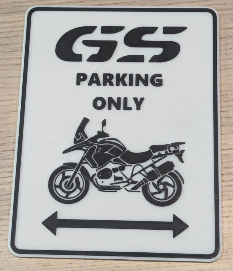 Bmw GS Parking plate