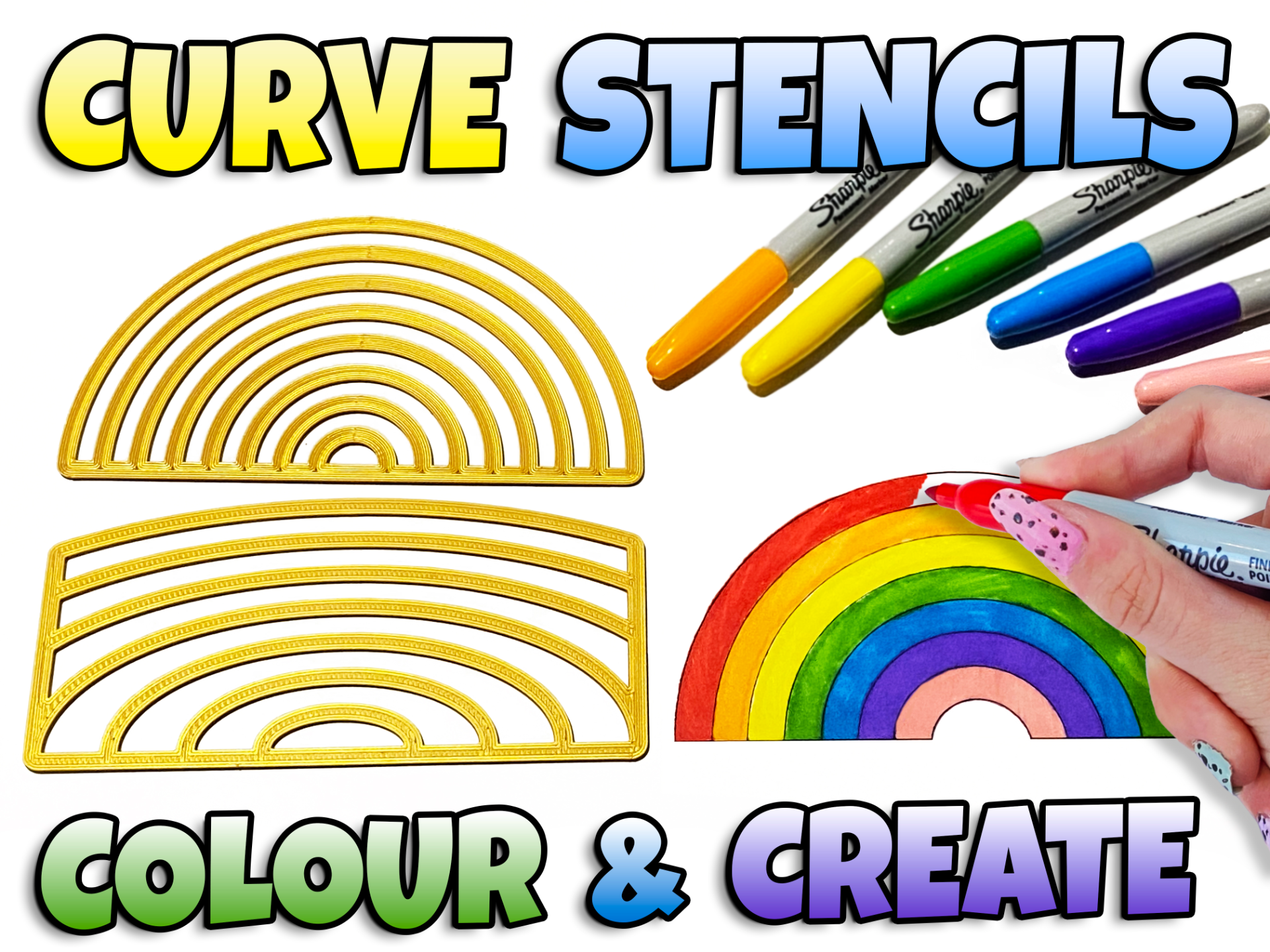 Curve Stencils – Colour & Create Fun Activity