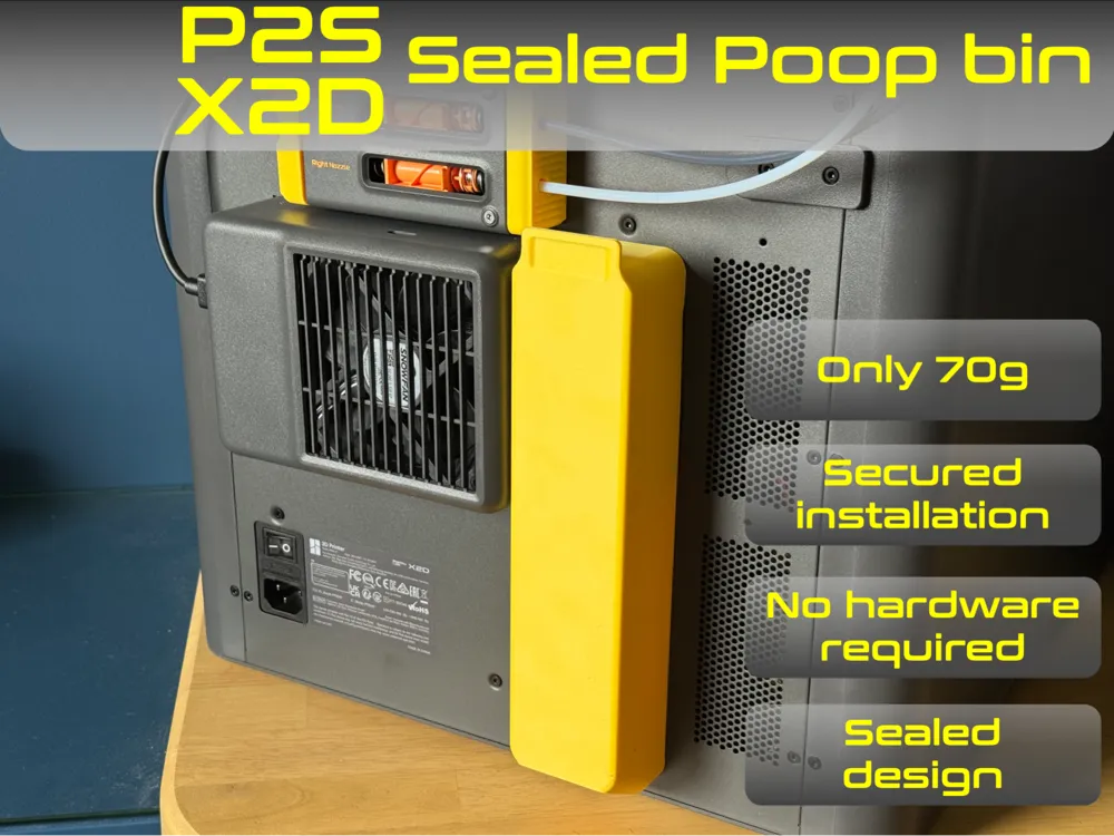 PoPoページ☆ Bambu Lab X2D Sealed Poop Bin - Free 3D Print Model - MakerWorld