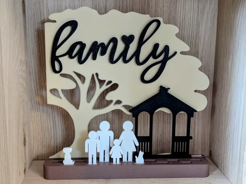Deko Aufsteller Vario Familie / family