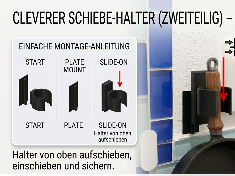 Halterung – Klemmbefestigung mit Schieber