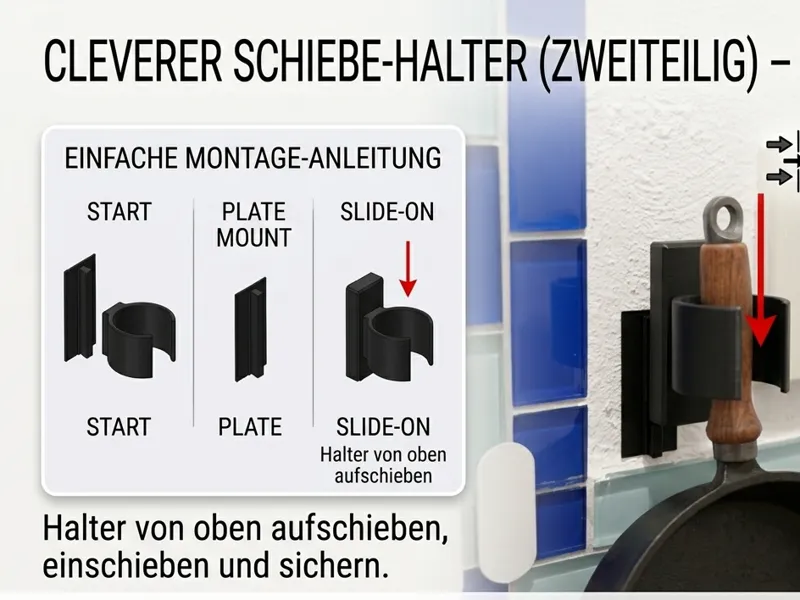 Halterung – Klemmbefestigung mit Schieber