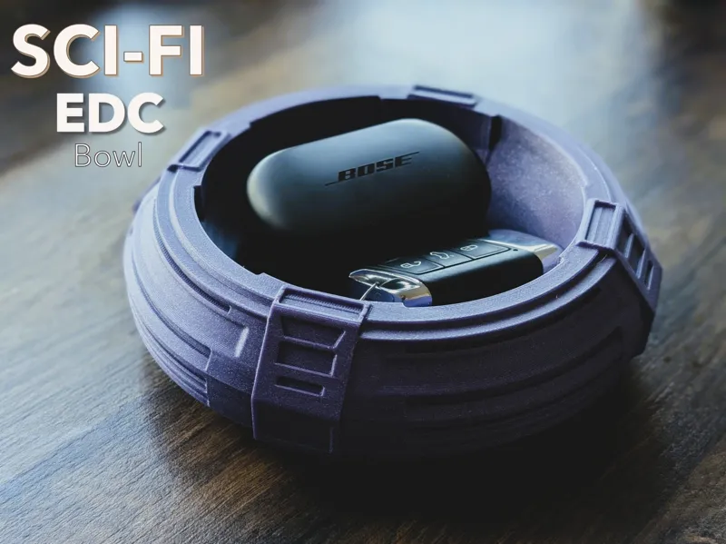 SciFi Desk Organizer - Industrial Bowl & Dice Tray