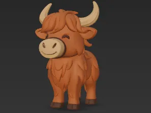 Happy Highland Cow