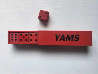 Yams Dice game with storage box