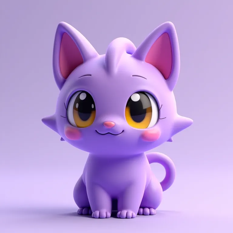 Cute Cat - white for painting