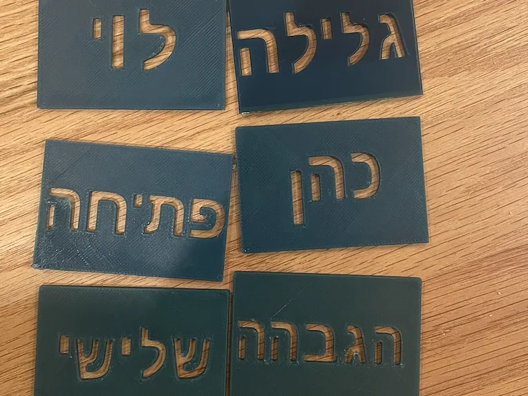 Weekday Aliyot cards and box