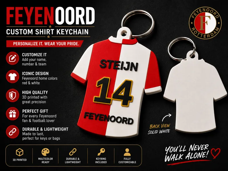 Feyenoord shirt Keychain (custom)