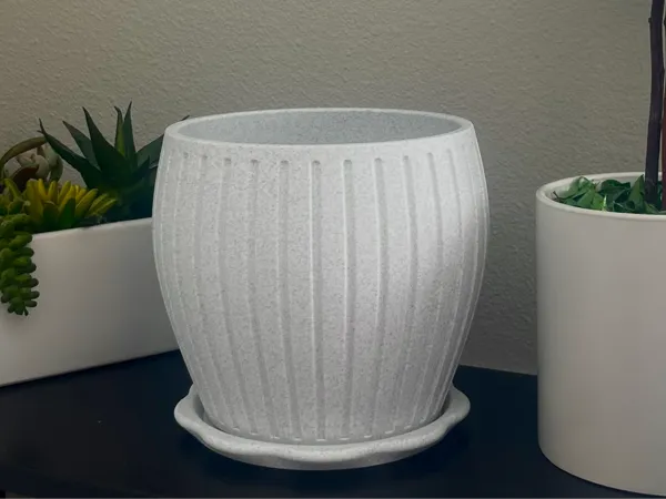 Grande jardinière style marbre grec