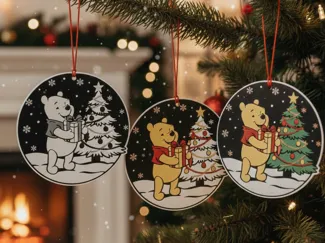 Winnie the Pooh Christmas Baubles - HueForge