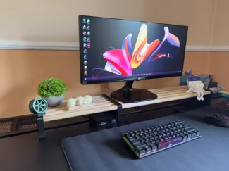 Wooden Dowels Desk Stand/Shelf