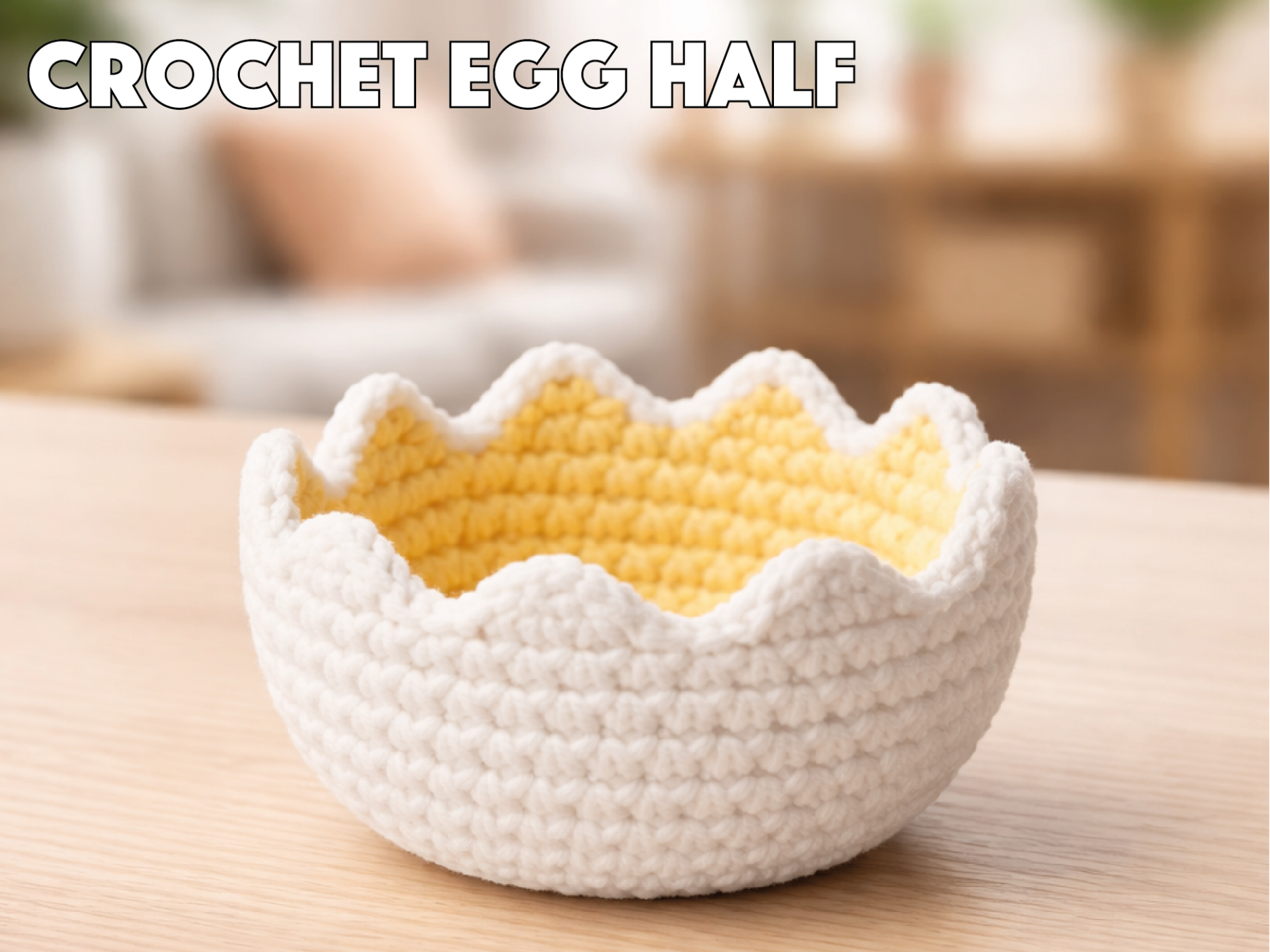 Crochet Easter Egg Half