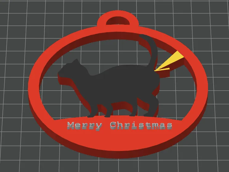 Cat Spraying Christmas Ornament