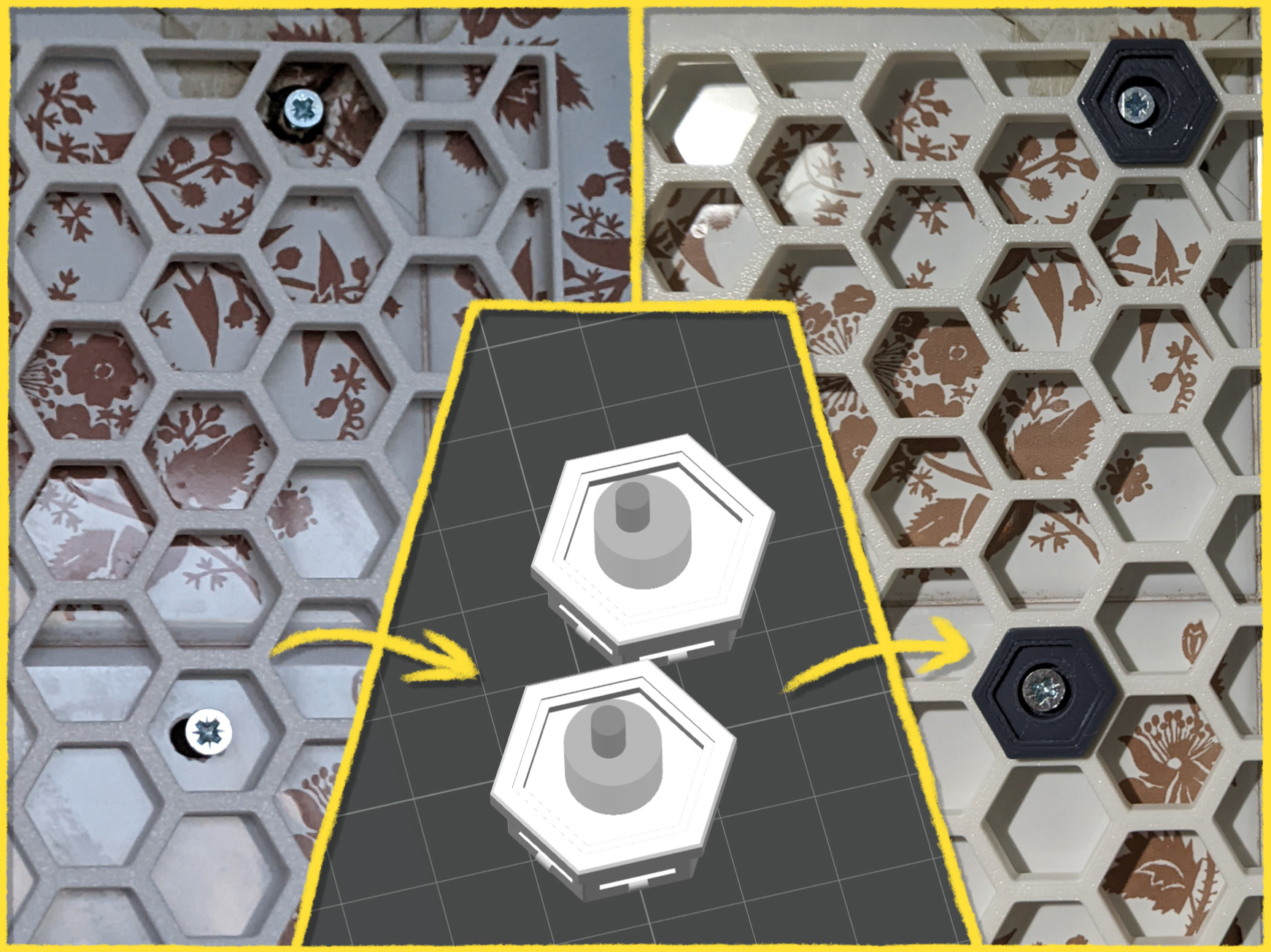 HSW: Insert with custom screw hole size/position