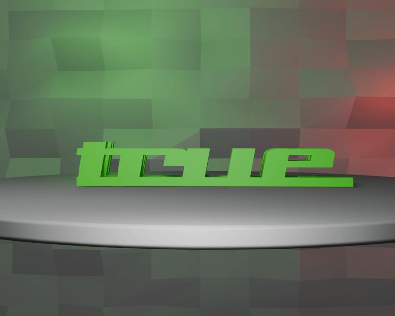 True False Flip Text Illusion